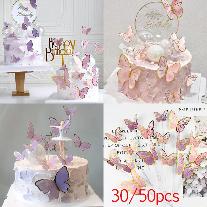 30/50pcs Stamping Gold Pink Butterfly Cake Toppers Decoration Wedding Happy Birthday Party Decor Dessert Cake Topper Accessories
30/50pcs Stamping Gold Pink Butterfly Cake Toppers Decoration Wedding Happy Birthday Party Decor Dessert Cake Topper Accessories