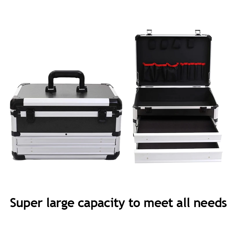 Drawer Parts Tool Box Organizer Professional Equipment Instrument Case Portable Suitcase Tool Storage Box with 2-layer drawer
Drawer Parts Tool Box Organizer Professional Equipment Instrument Case Portable Suitcase Tool Storage Box with 2-layer drawer