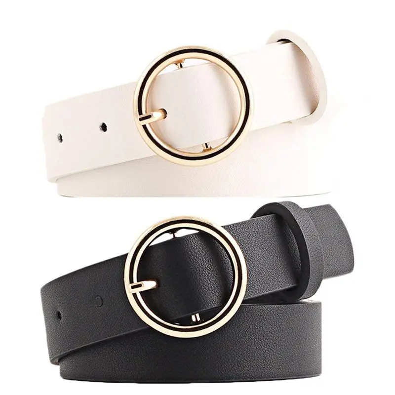 Women's Belt Round Waist Buckle Alloy Casual Fashion Imitation Leather 105CM 
Women's Belt Round Waist Buckle Alloy Casual Fashion Imitation Leather 105CM