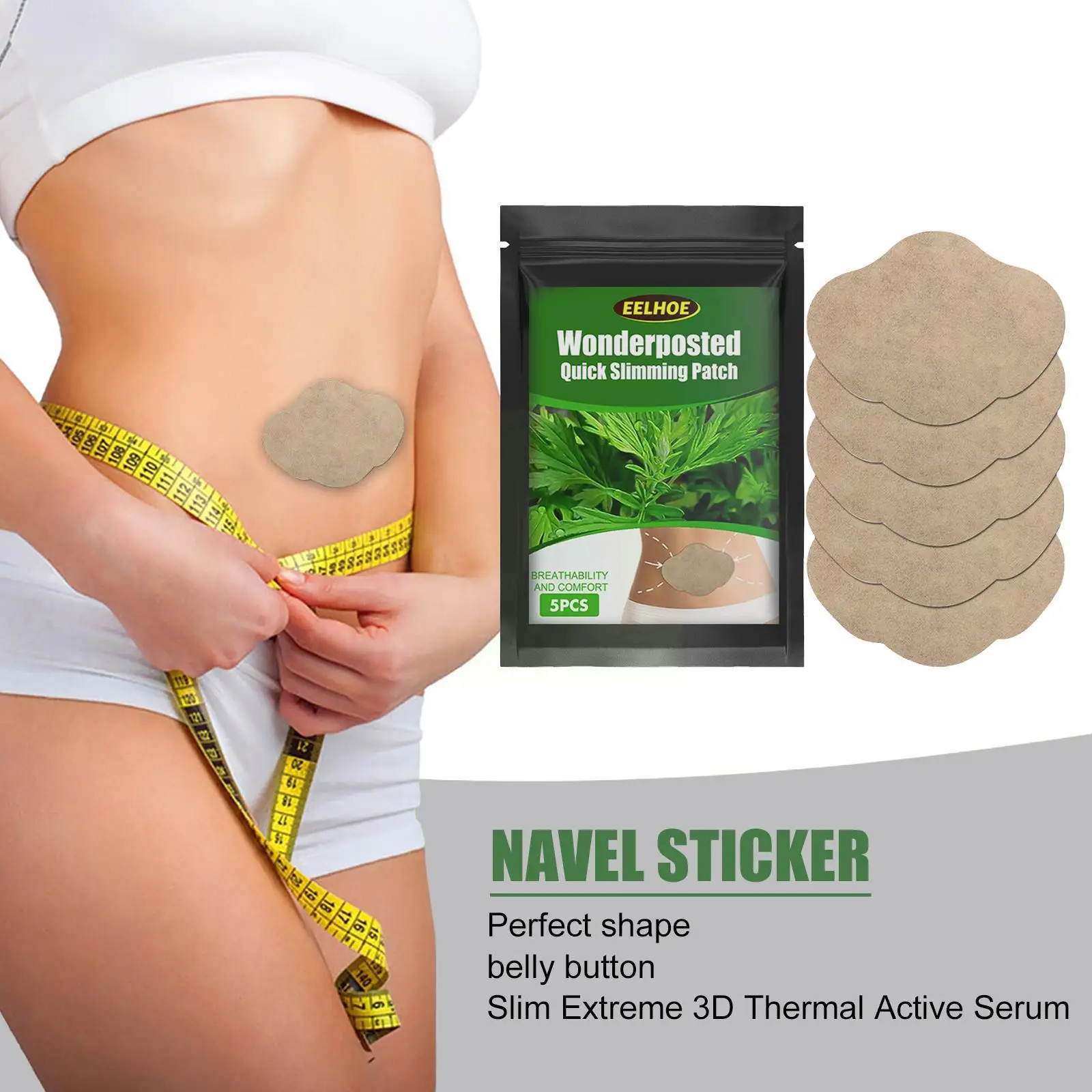 Skin Elasticity Enhancement Sticker 5pcs Soft Natural Extracts Waist Fast Patch Slimming D2g3
Skin Elasticity Enhancement Sticker 5pcs Soft Natural Extracts Waist Fast Patch Slimming D2g3