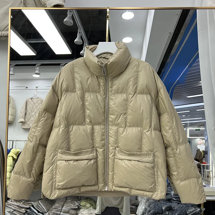 New Korean Down Jacket Women's Stand-collar Slim White Duck Down Coat Winter Long Sleeve Solid Color Casual Warm Clothes F819
New Korean Down Jacket Women's Stand-collar Slim White Duck Down Coat Winter Long Sleeve Solid Color Casual Warm Clothes F819