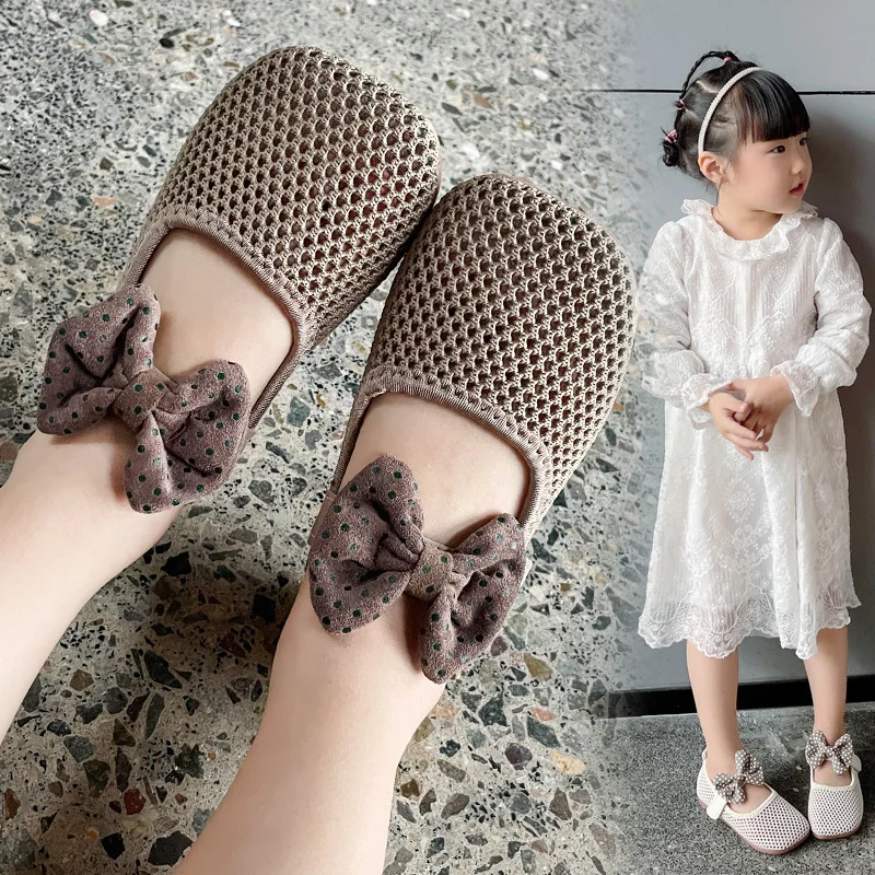 Baby's Flat Shoes 2022 Spring Summer Toddler Girls Weave Point Bow Hollow Out Single Shoes Kid's Soft Breathable Dancing Shoes
Baby's Flat Shoes 2022 Spring Summer Toddler Girls Weave Point Bow Hollow Out Single Shoes Kid's Soft Breathable Dancing Shoes