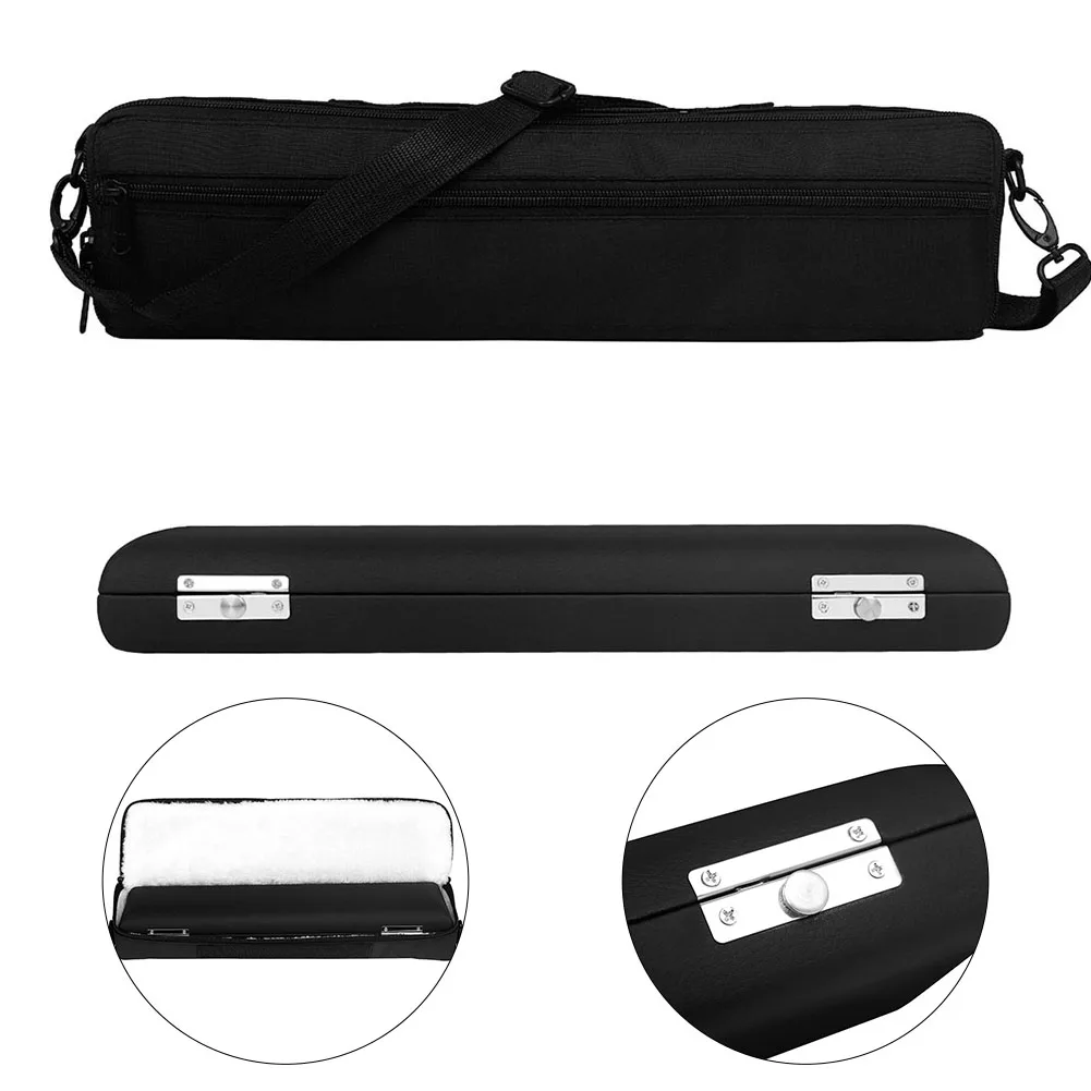 Portable 16 Hole Flute Storage Box Leather Case Black Set With Bag Strap Woodwind Instruments Parts Accessories 40.5x9.6x6cm
Portable 16 Hole Flute Storage Box Leather Case Black Set With Bag Strap Woodwind Instruments Parts Accessories 40.5x9.6x6cm