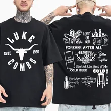 Luke Combs T-Shirts Western Country Music Man Woman Harajuku O-Neck Short Sleeve Shirts Fans Gift