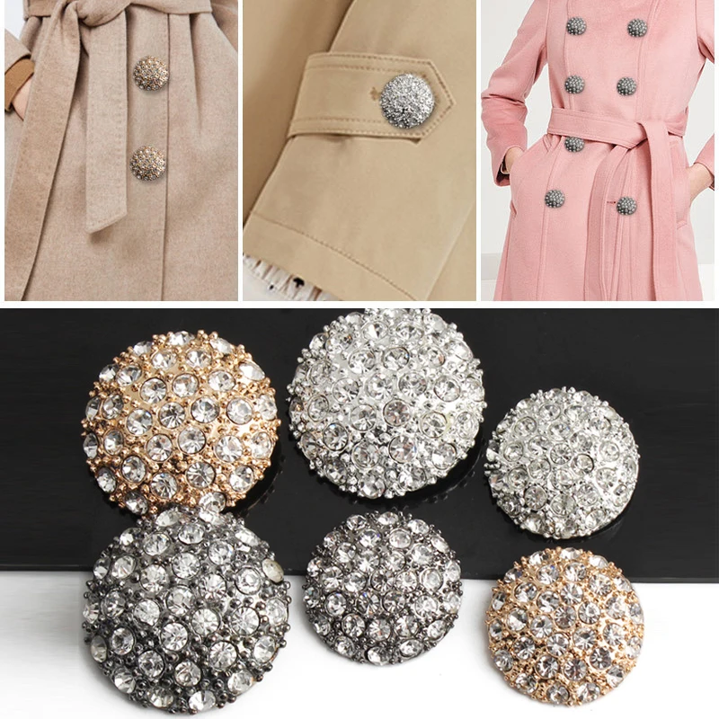 15/23/28MM Round Metal Rhinestone Buttons For Clothing DIY Sewing Accessories Wholesale Luxury Fashion Decor Button Apparel DIY
15/23/28MM Round Metal Rhinestone Buttons For Clothing DIY Sewing Accessories Wholesale Luxury Fashion Decor Button Apparel DIY