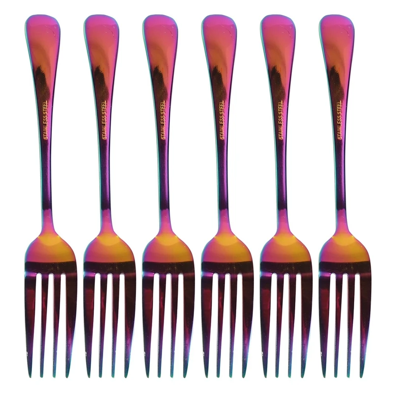 Stainless Steel Table Forks Set, 6Pcs Rainbow Color Stainless Steel Tableware Cutlery Dinnerware Set Dishwasher Safe, Fork(20cm/
Stainless Steel Table Forks Set, 6Pcs Rainbow Color Stainless Steel Tableware Cutlery Dinnerware Set Dishwasher Safe, Fork(20cm/