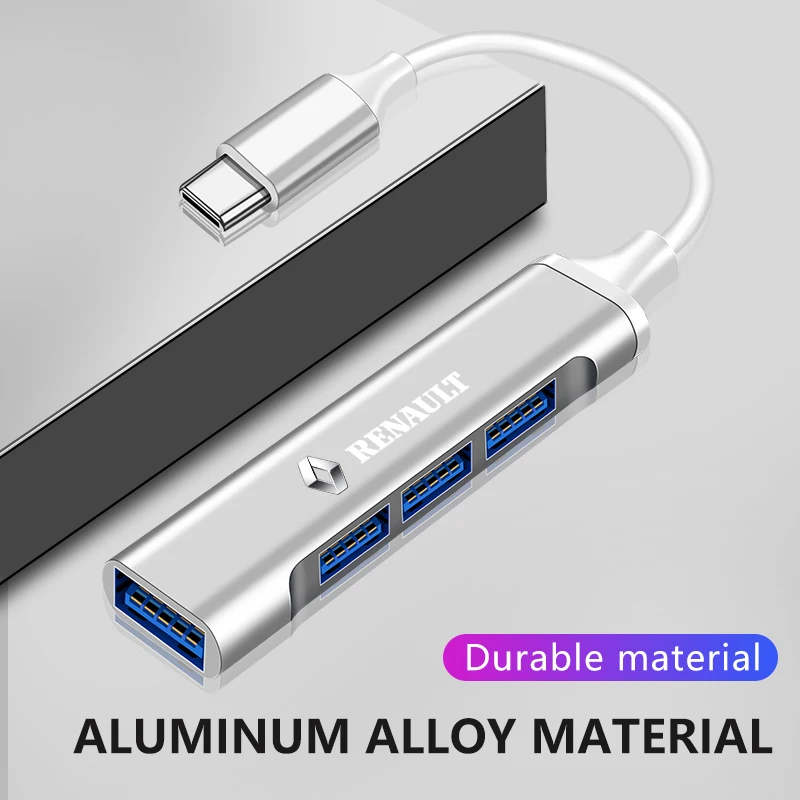 Новый 1 шт. USB-адаптер Type-C Turn многопортовый распределитель-концентратор для Renault