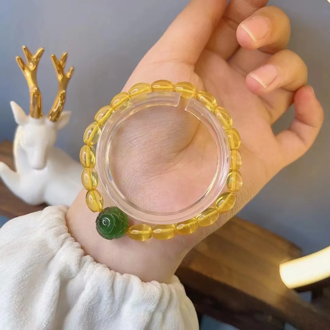 Natural 100% real hetian jade round beads Carve Rice shaped bead amber jade bracelets for woman men Gift with jade bracelet
Natural 100% real hetian jade round beads Carve Rice shaped bead amber jade bracelets for woman men Gift with jade bracelet