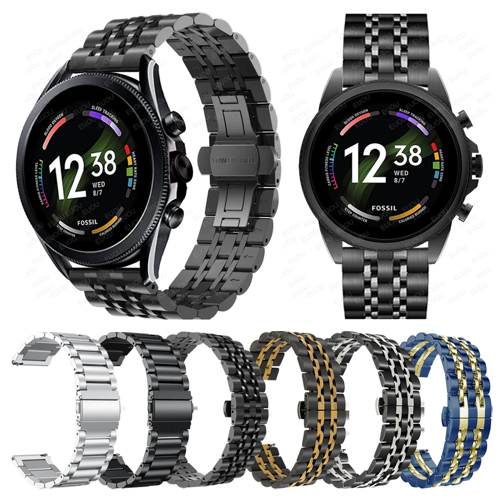 Металлический ремешок из нержавеющей стали для Fossil GEN 6 44 мм GEN6, ремешок для Fossil GEN 5E 44 мм/GEN 5 LTE 45 мм, браслет для смарт-часов
Металлический ремешок из нержавеющей стали для Fossil GEN 6 44 мм GEN6, ремешок для Fossil GEN 5E 44 мм/GEN 5 LTE 45 мм, браслет для смарт-часов