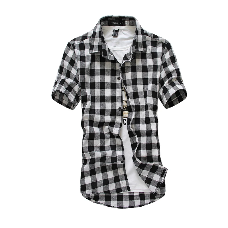 Men Shirt Plaid Short Sleeve Shirt Slim Fit Button Turn Down Collar Man Clothing Summer Shirts Fashion Tops for Mens Shirts
Men Shirt Plaid Short Sleeve Shirt Slim Fit Button Turn Down Collar Man Clothing Summer Shirts Fashion Tops for Mens Shirts