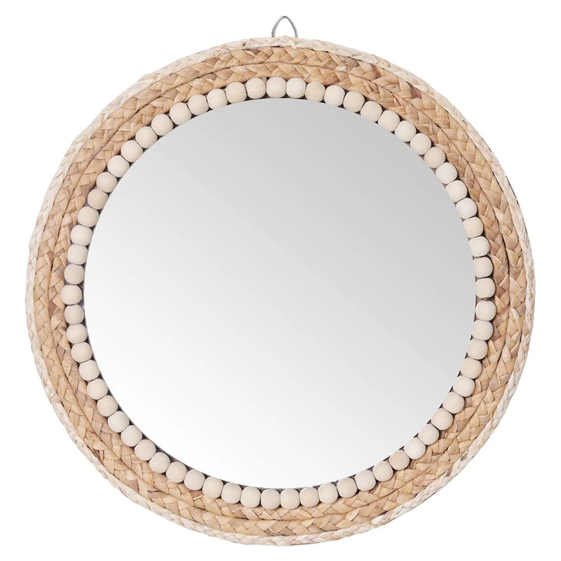 Straw Rope Decorative Mirror Woven Straw Mirror Moroccan Wood Beads Hanging Makeup Mirrors Wall Ornaments Home Decor
Straw Rope Decorative Mirror Woven Straw Mirror Moroccan Wood Beads Hanging Makeup Mirrors Wall Ornaments Home Decor