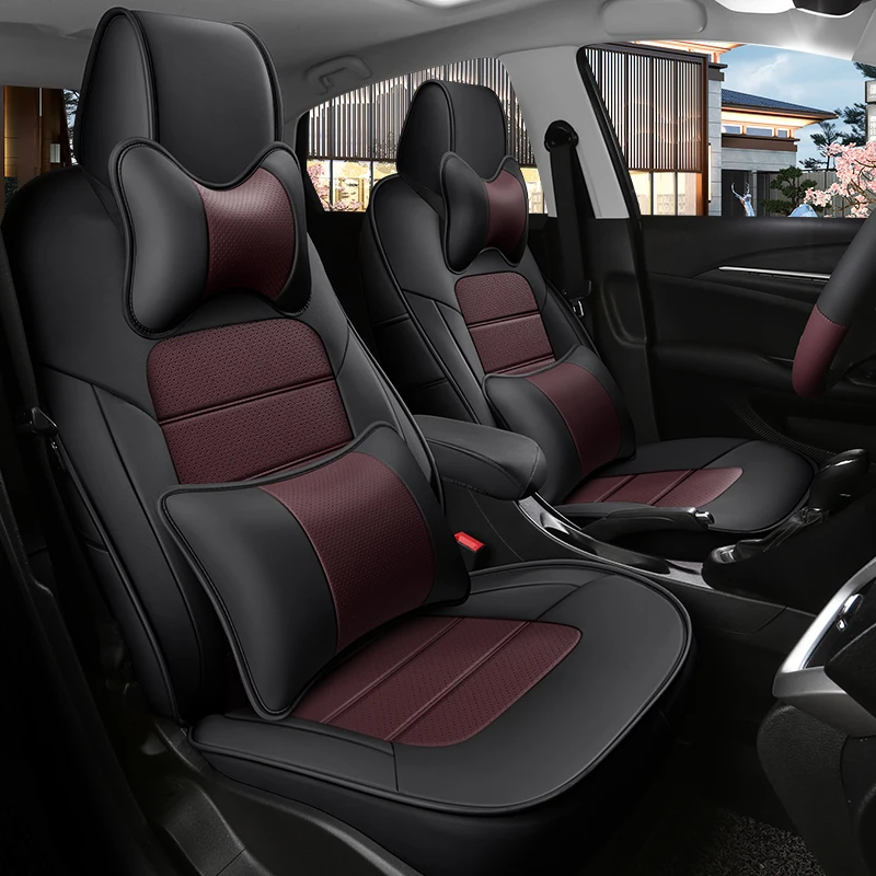 

Роскошный Полный Комплект кожаных чехлов на автомобильные сиденья для Jaguar F Pace 2016 2017 2018 2019 2020 аксессуары защитный чехол для интерьера