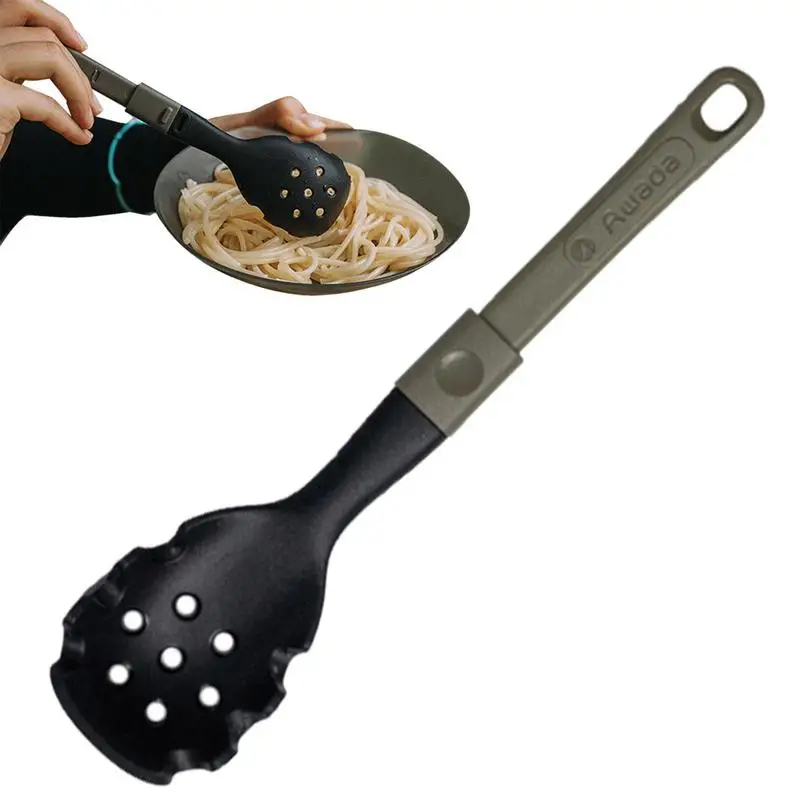 

Colander Scoop Strainer Collapsible Silicone Spoon Kitchen Food Drain Shovel Strainers Heat-Resistant Cooking Tool For Pasta