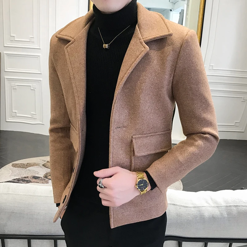 High Quality Winter Solid Color Woolen Jacket Men Casual Business Trench Coat All-match Social Men Clothing Streetwear Overcoat
High Quality Winter Solid Color Woolen Jacket Men Casual Business Trench Coat All-match Social Men Clothing Streetwear Overcoat