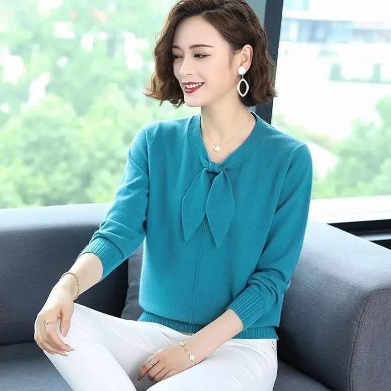 Pure Wool Pullover Autumn Winter Sweater Woman Casual Knitted Tops Female Jacket Korean Fashion Slim Long Sleeve Sweater H31
Pure Wool Pullover Autumn Winter Sweater Woman Casual Knitted Tops Female Jacket Korean Fashion Slim Long Sleeve Sweater H31