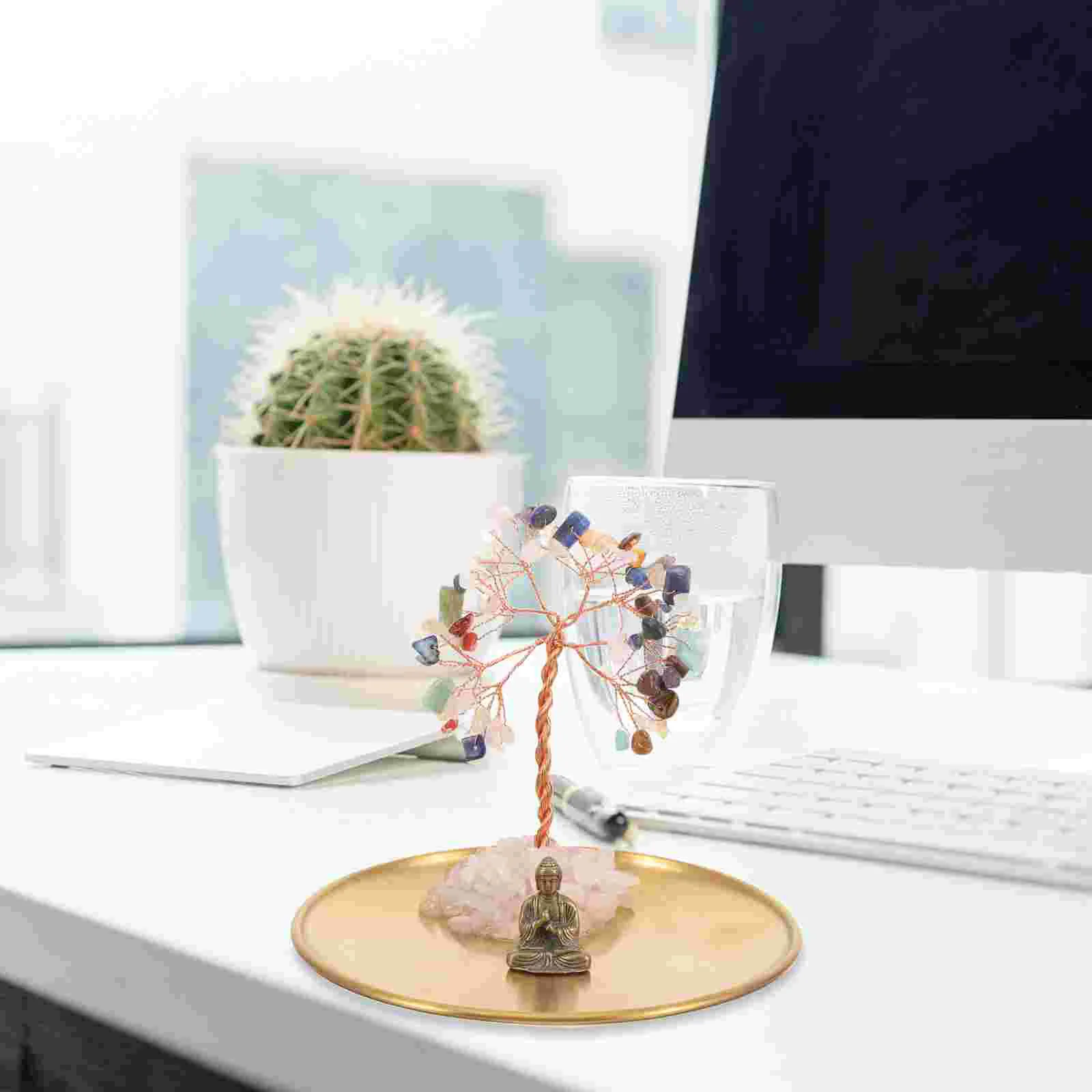 Decor Crystal Tree Adornment Decorate Fortune Decoration Alloy Chakra Office Decorative Craft
Decor Crystal Tree Adornment Decorate Fortune Decoration Alloy Chakra Office Decorative Craft