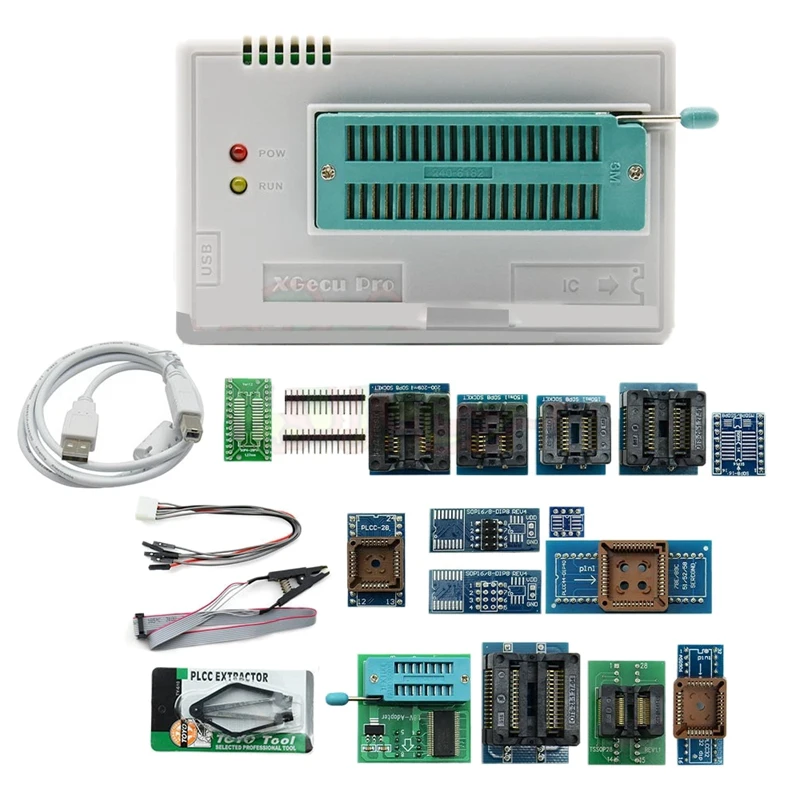 TL866II Plus USB EEPROM Flash BIOS Car NAND Burning Programmer+17X Accessories For ATMEL AVR ATMEGA AT90 PIC GAL SRAM
TL866II Plus USB EEPROM Flash BIOS Car NAND Burning Programmer+17X Accessories For ATMEL AVR ATMEGA AT90 PIC GAL SRAM