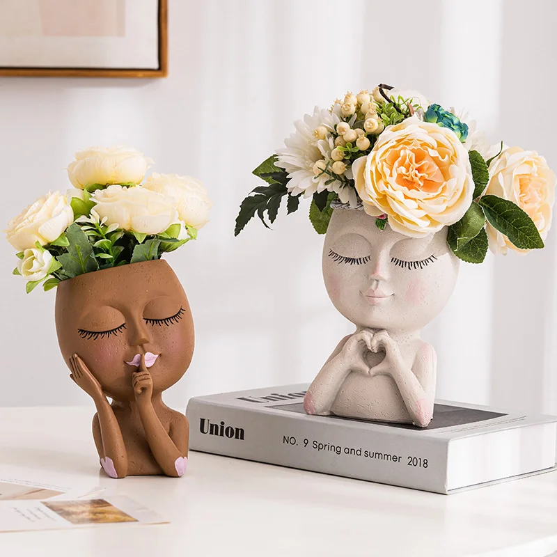 Nordic Style Plant Decorative Flower Planter Pots Face Head Succulent Cactus Vase Decoration Figure Garden Tabletop Ornament
Nordic Style Plant Decorative Flower Planter Pots Face Head Succulent Cactus Vase Decoration Figure Garden Tabletop Ornament