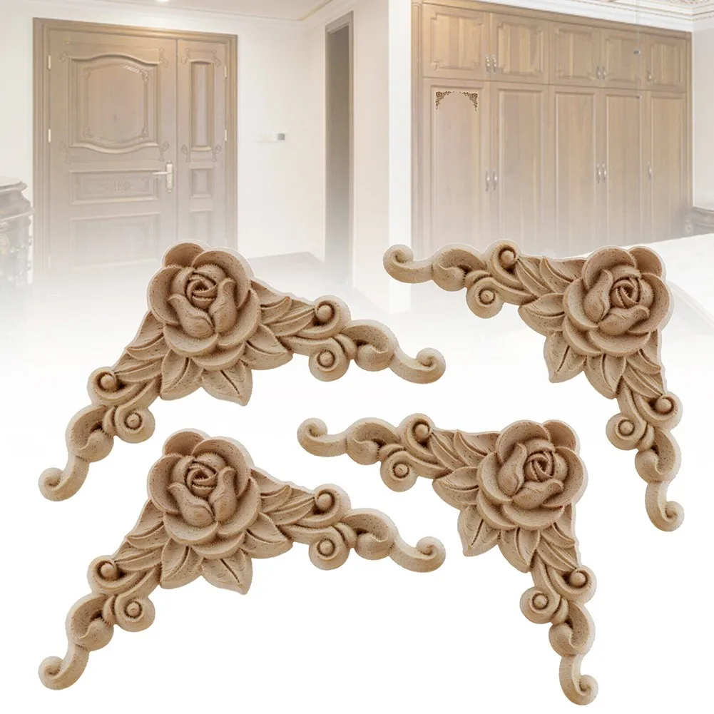 4Pcs Natural Floral Wooden Figurines Crafts Wood Carved Corner Appliques Frame Wall Door Furniture Woodcarving Home Decor 8x8cm
4Pcs Natural Floral Wooden Figurines Crafts Wood Carved Corner Appliques Frame Wall Door Furniture Woodcarving Home Decor 8x8cm