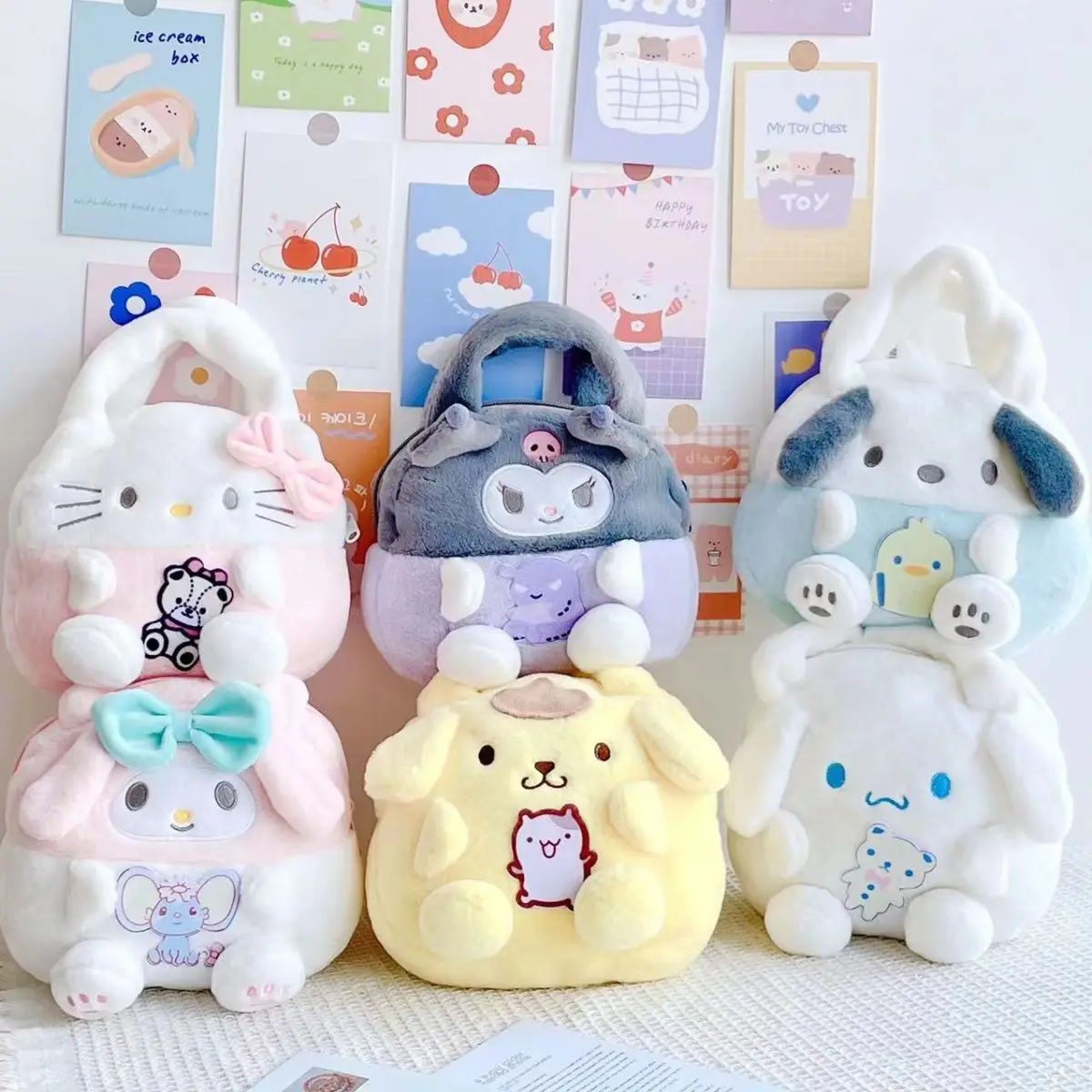 Cute Coin Purse Cartoon Melody Kuromi Cinnamoroll Hello Kitty Plush Coin Bag Student Girl Mobile Phone Bag
Cute Coin Purse Cartoon Melody Kuromi Cinnamoroll Hello Kitty Plush Coin Bag Student Girl Mobile Phone Bag