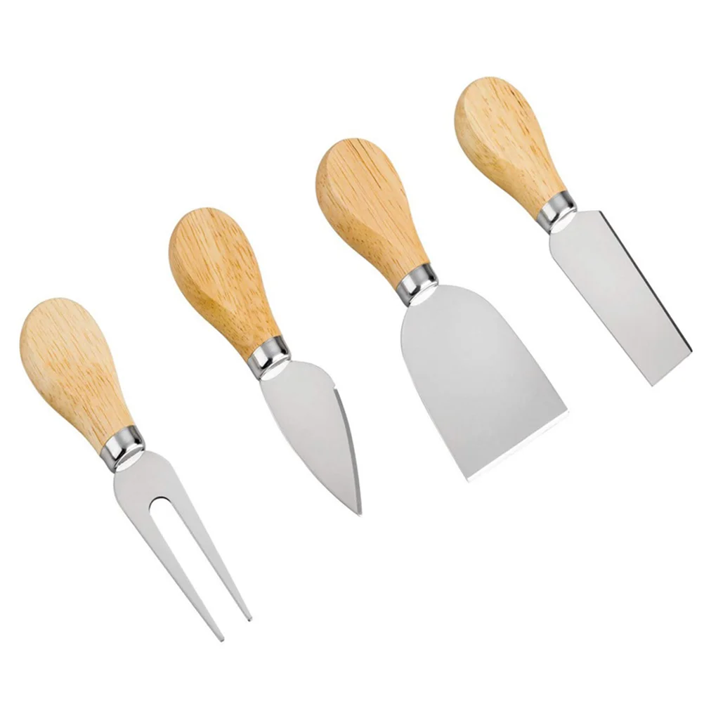 4Pcs Wooden Handle Cheese Dinner Butter Butter Stainless Steel Cheese Slicer Cheese
4Pcs Wooden Handle Cheese Dinner Butter Butter Stainless Steel Cheese Slicer Cheese