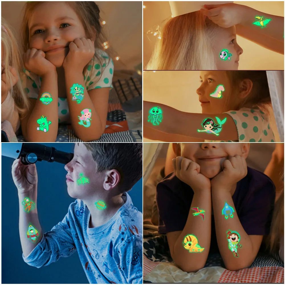 5 New Children's Cartoon Luminous Tattoo Stickers, Dinosaurs, Mermaids, Cute Party Tattoo Transfer Stickers, Toys
5 New Children's Cartoon Luminous Tattoo Stickers, Dinosaurs, Mermaids, Cute Party Tattoo Transfer Stickers, Toys