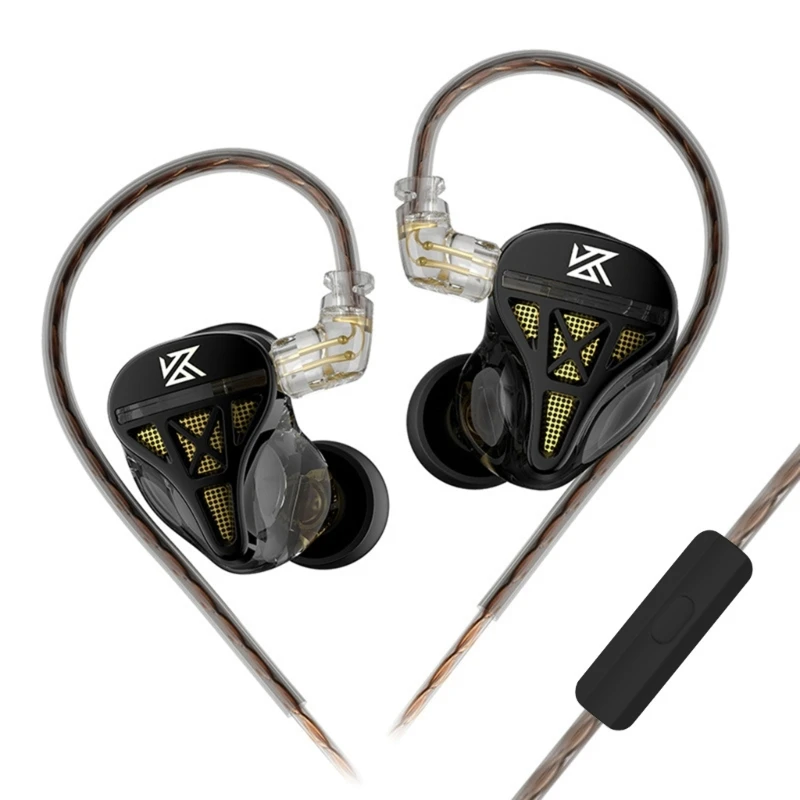 

KZ-DQS In Ear Earphone Dynamic Monitor Earbud HIFI Sport Noise Cancelling Headsets with Microphone DQS Headset E65C
