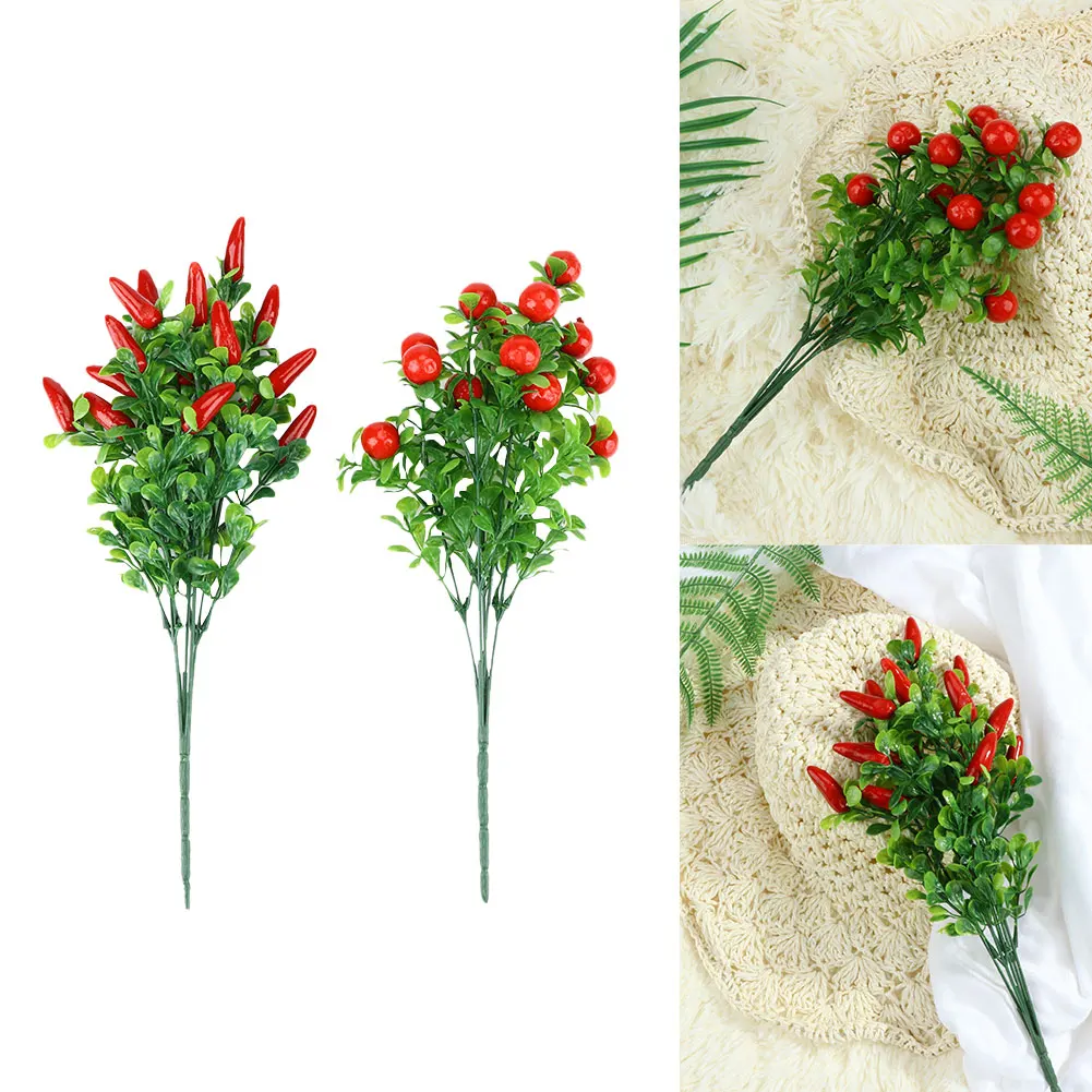 Simulation Green Plant Artificial Wedding Decoration Home Decor Chili Fruits Bunches Landscape Plant for Home Festival Decor
Simulation Green Plant Artificial Wedding Decoration Home Decor Chili Fruits Bunches Landscape Plant for Home Festival Decor