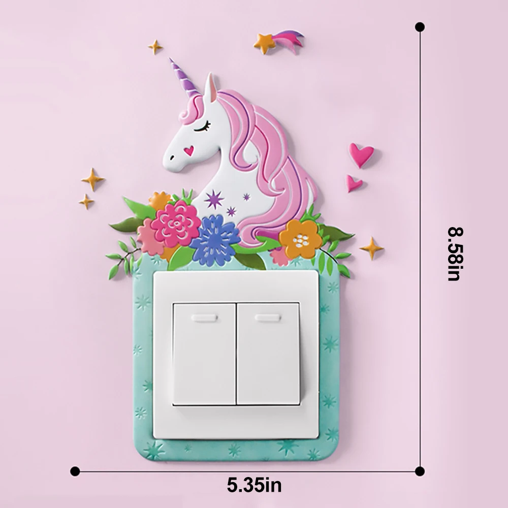 3D Unicorn Switch Sticker luminous Stickers Switch Cover Wall Light Unicorn Socket Stickers Decoration Cartoon Kids Room Decor
3D Unicorn Switch Sticker luminous Stickers Switch Cover Wall Light Unicorn Socket Stickers Decoration Cartoon Kids Room Decor