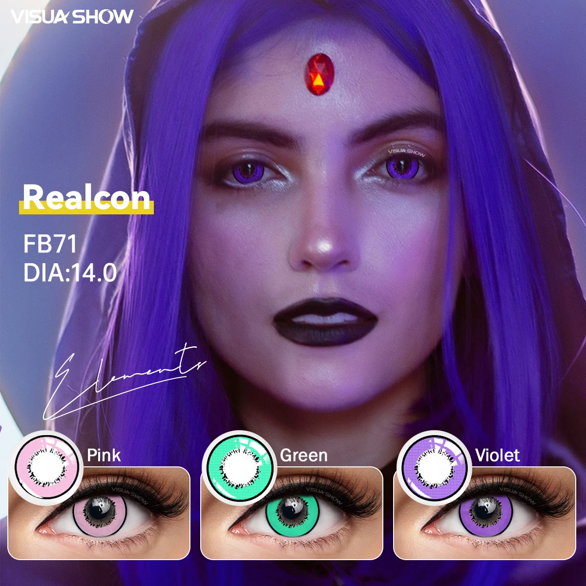 VISUASHOW Elements Myopia Contact Lenses -1.00 to -10.00 Diopter Natural Contact Lenses Colored Contact Lens Cosplay Party
VISUASHOW Elements Myopia Contact Lenses -1.00 to -10.00 Diopter Natural Contact Lenses Colored Contact Lens Cosplay Party