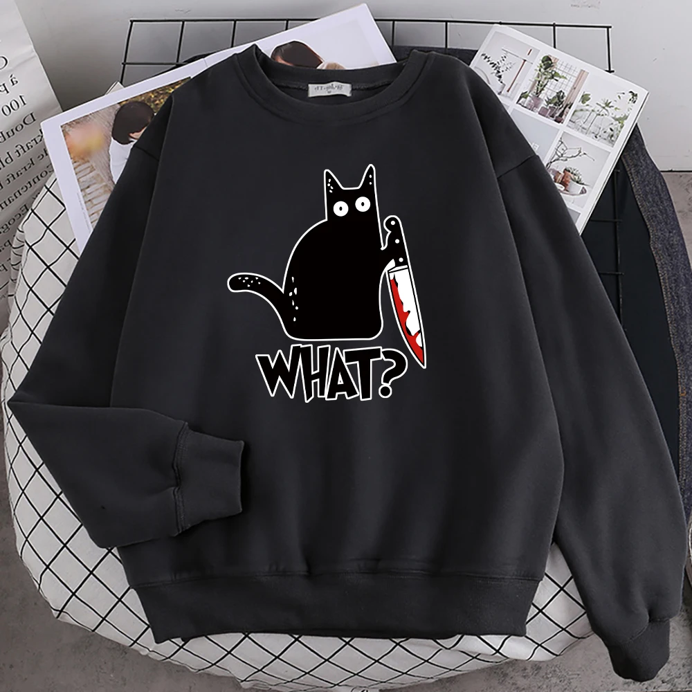 What Cute Little Black Cat Holding A Knife Print Women Hoody Autumn Hoodies Hip Hop Casual Hoodie Loose Soft Unisex Top
What Cute Little Black Cat Holding A Knife Print Women Hoody Autumn Hoodies Hip Hop Casual Hoodie Loose Soft Unisex Top