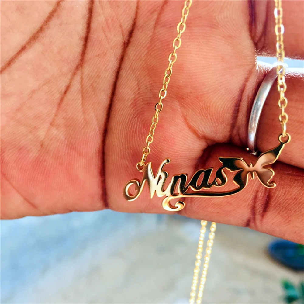 Ожерелье женское из нержавеющей стали с именем бабочки
Ожерелье женское из нержавеющей стали с именем бабочки