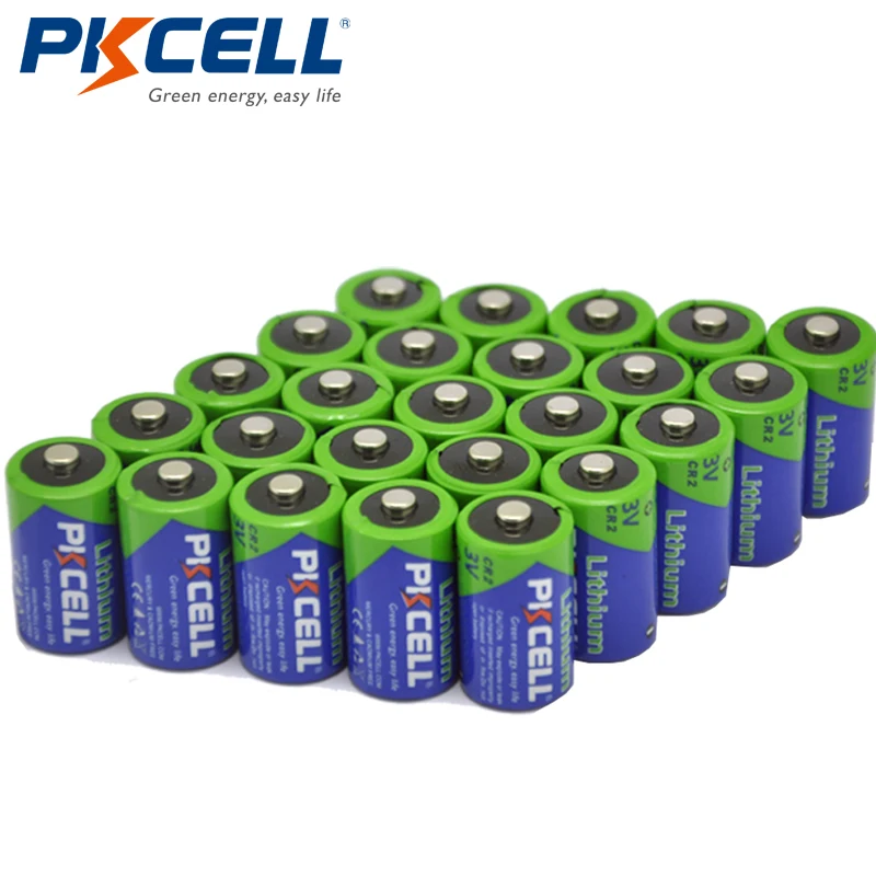 24pcs PKCELL 850mAh CR2 3V Li-MnO2 Battery CR2 CR15H270 Lithium Battery for LED Flashlight Headlamp Bicycle Light
24pcs PKCELL 850mAh CR2 3V Li-MnO2 Battery CR2 CR15H270 Lithium Battery for LED Flashlight Headlamp Bicycle Light