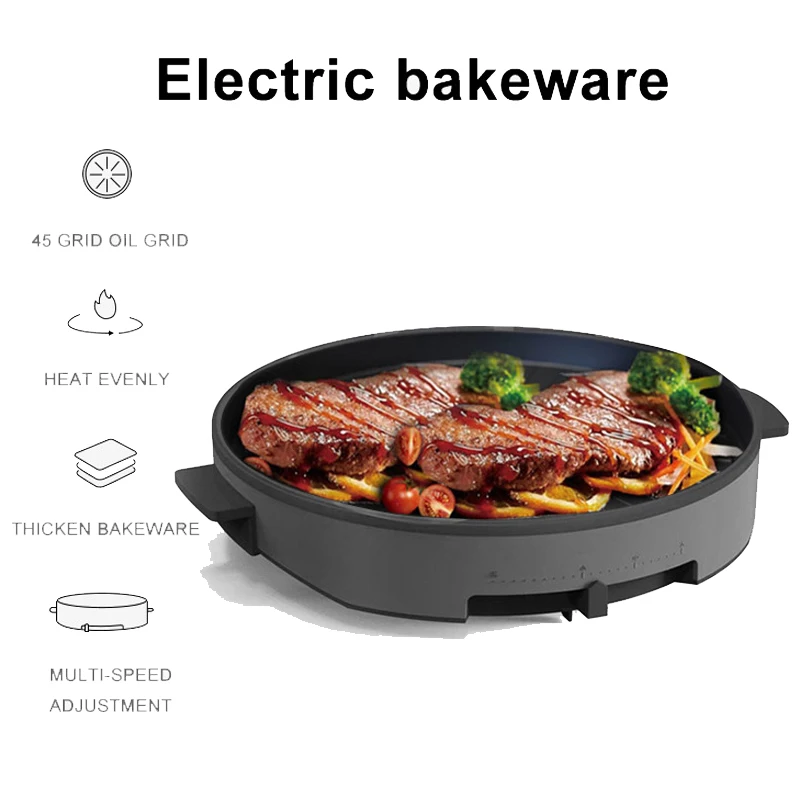 Electric MultiCooker 220V Electric Frying Pan Househould Barbecue Fried Steak Fish Omelette Frying Pan Non-stick Cooking Machine
Electric MultiCooker 220V Electric Frying Pan Househould Barbecue Fried Steak Fish Omelette Frying Pan Non-stick Cooking Machine