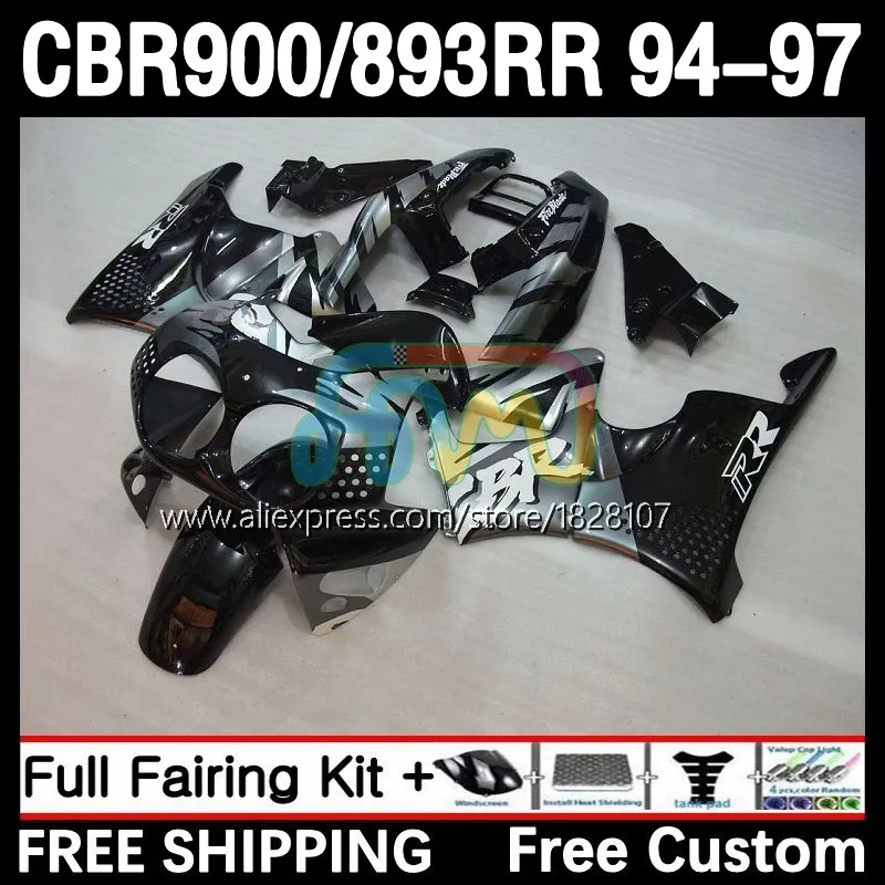 Fairing Kit For HONDA CBR900 CBR893 RR CBR 900 Black silver 893RR CBR900RR 31No.37 CBR893RR 94 95 96 97 1994 1995 1996 1997 Body
Fairing Kit For HONDA CBR900 CBR893 RR CBR 900 Black silver 893RR CBR900RR 31No.37 CBR893RR 94 95 96 97 1994 1995 1996 1997 Body
