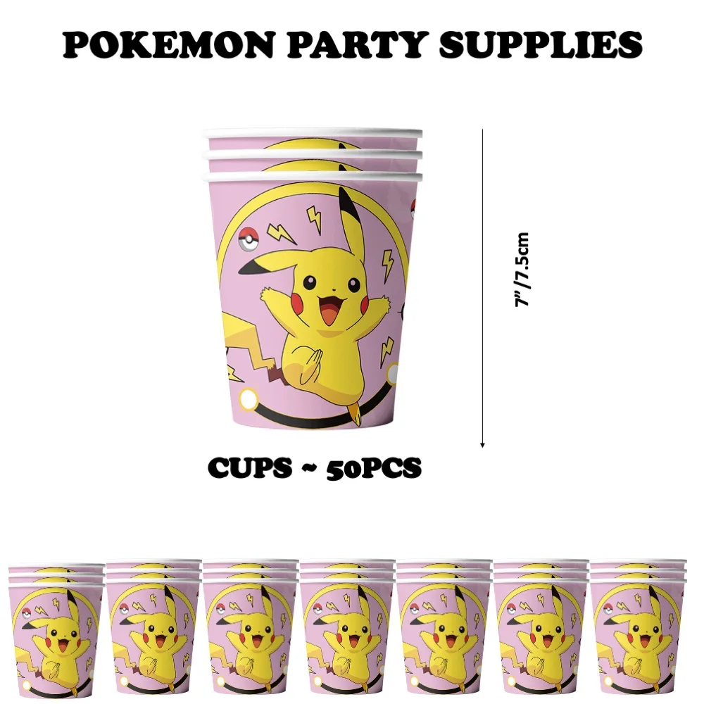 Pokemon 50pcs Paper Cups Disposable Decoration Party Sets for Anniversary Wedding Children College Funny School Home Events
Pokemon 50pcs Paper Cups Disposable Decoration Party Sets for Anniversary Wedding Children College Funny School Home Events