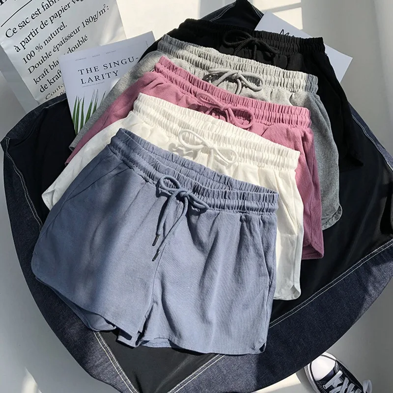 Elastic Waist Women Shorts Summer Sweat Shorts Pants Solid Color Sweatpants Breathable Comfortable Beach Loose Casual For Female
Elastic Waist Women Shorts Summer Sweat Shorts Pants Solid Color Sweatpants Breathable Comfortable Beach Loose Casual For Female