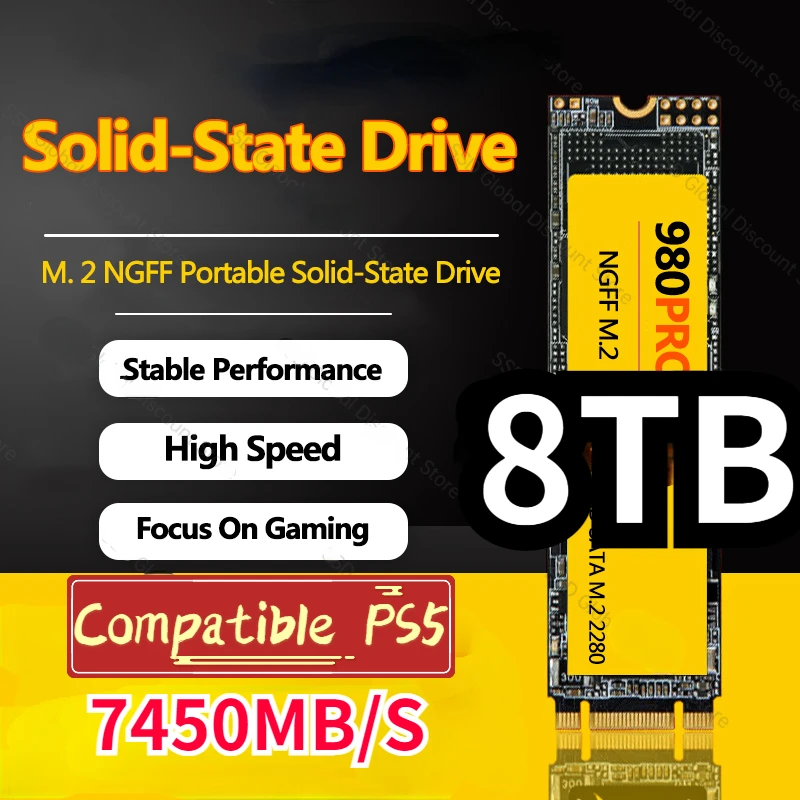 8TB New M.2 2280 SSD 1TB 2TB External Hard Drive 4TB 990PRO NGFF 980EVO 7450MB/S PCIe Gen 4.0X4 For Famous Brand Laptop PC PS5
8TB New M.2 2280 SSD 1TB 2TB External Hard Drive 4TB 990PRO NGFF 980EVO 7450MB/S PCIe Gen 4.0X4 For Famous Brand Laptop PC PS5