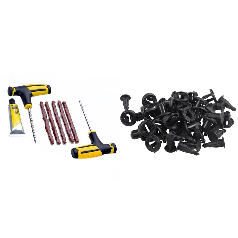New25 Pcs Plastic Push In Car Bumper Fender Door Rivets Clip 10Mm Hole & 8Pcs Bike Tyre Fast Puncture Plug Block
New25 Pcs Plastic Push In Car Bumper Fender Door Rivets Clip 10Mm Hole & 8Pcs Bike Tyre Fast Puncture Plug Block