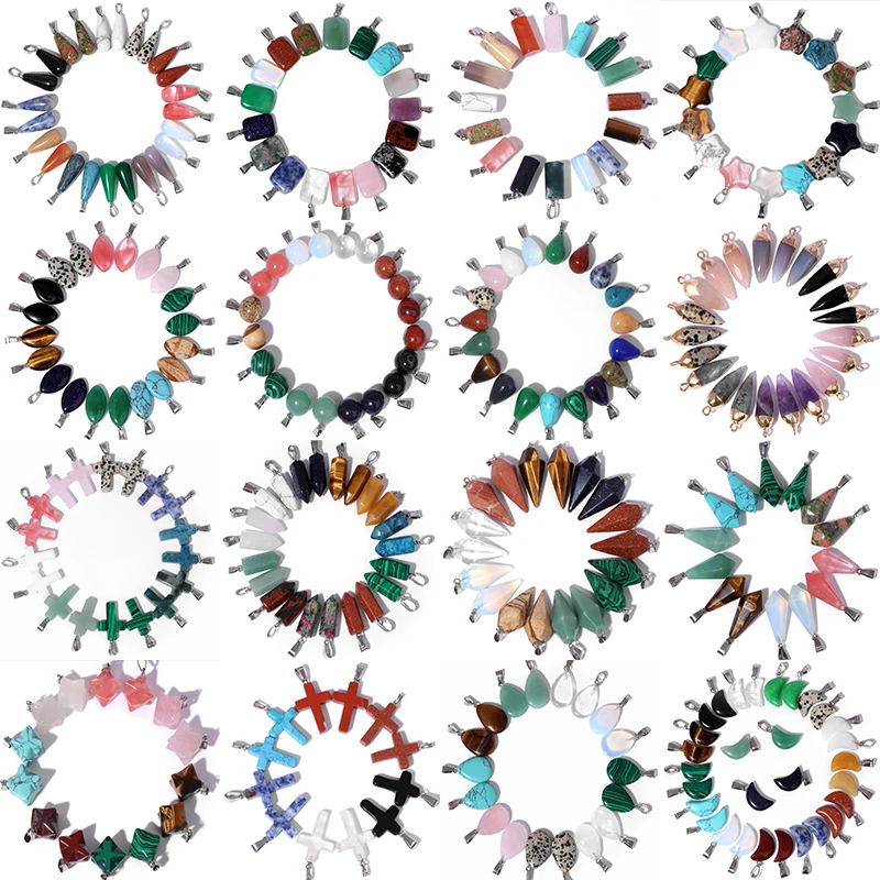 Подвески из натурального камня 10 шт./лот подвески натуральных капель воды камень