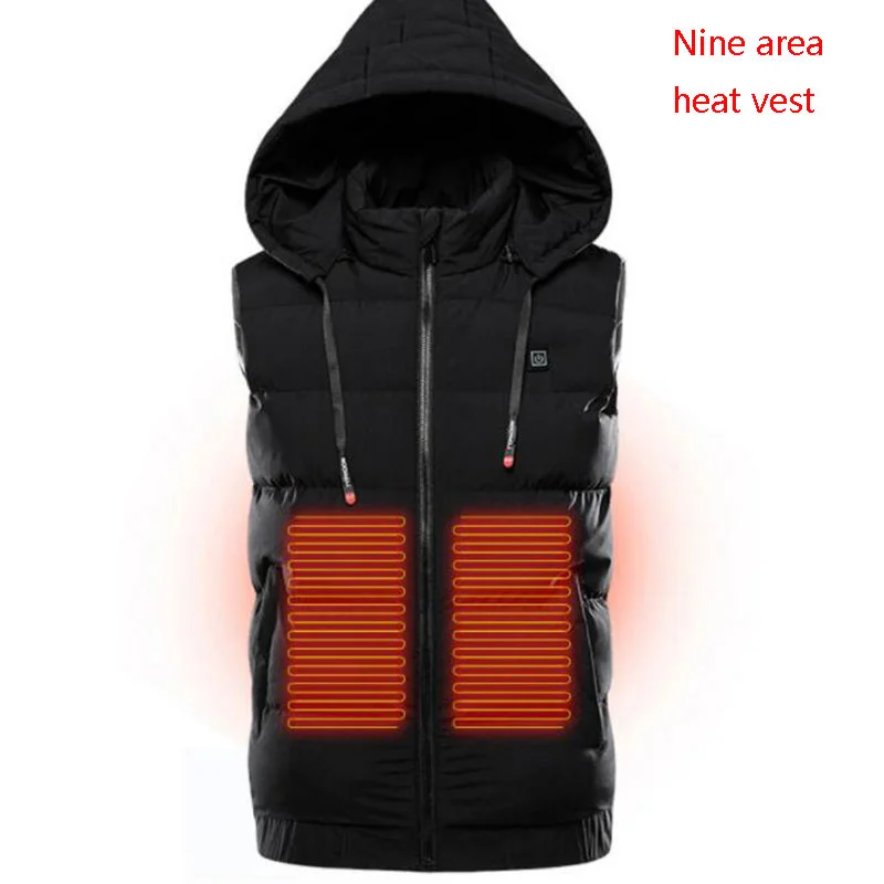 Winter 9 Areas Heated Vest ded Plus Size Men's Thicken USB Thermal Waistcoat Outdoor Mountaineering Heating Sleeveless Jacket
Winter 9 Areas Heated Vest ded Plus Size Men's Thicken USB Thermal Waistcoat Outdoor Mountaineering Heating Sleeveless Jacket