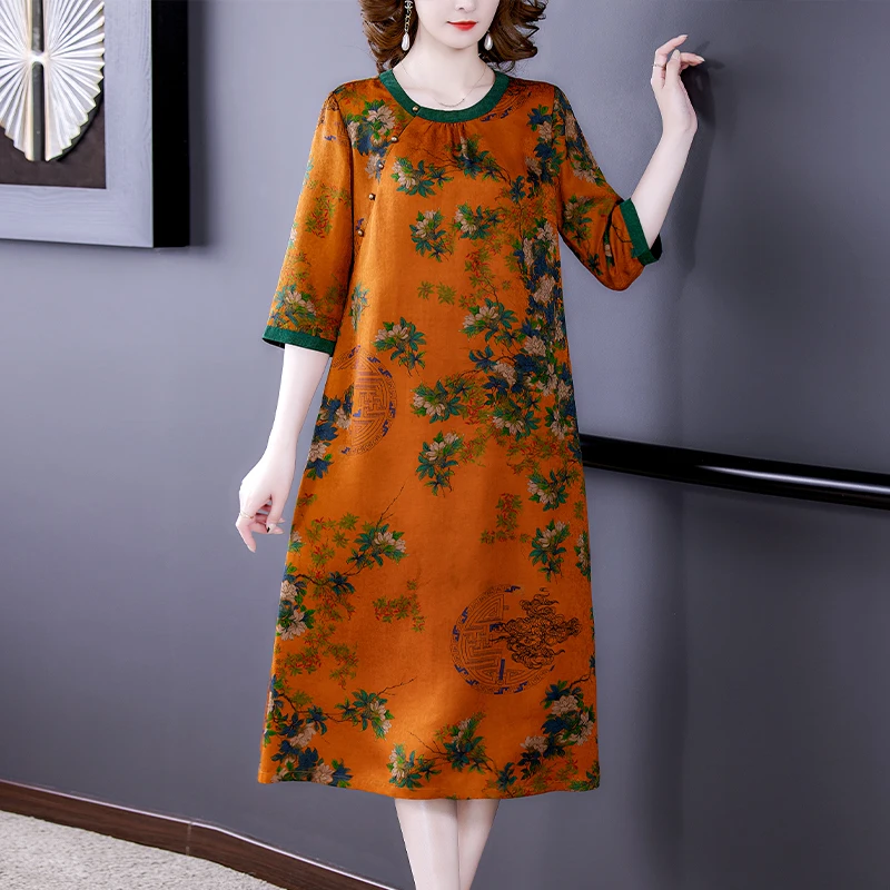 Female Floral Mulberry Silk Jacquard Midi Dress 2022 Korean Vintage Casual Party Dress Spring Summer New Elegant Bodycon Dresses
Female Floral Mulberry Silk Jacquard Midi Dress 2022 Korean Vintage Casual Party Dress Spring Summer New Elegant Bodycon Dresses
