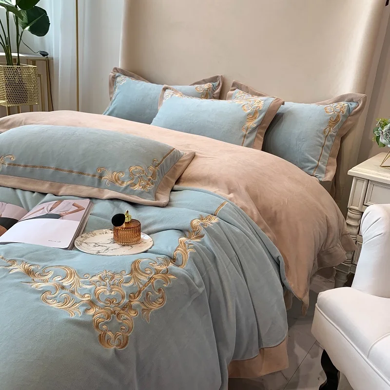 Fiber Milk Four-Piece Set Autumn and Winter Double-Sided Coral Fleece Sheet Thick Warm 1.8M Bedding
Fiber Milk Four-Piece Set Autumn and Winter Double-Sided Coral Fleece Sheet Thick Warm 1.8M Bedding