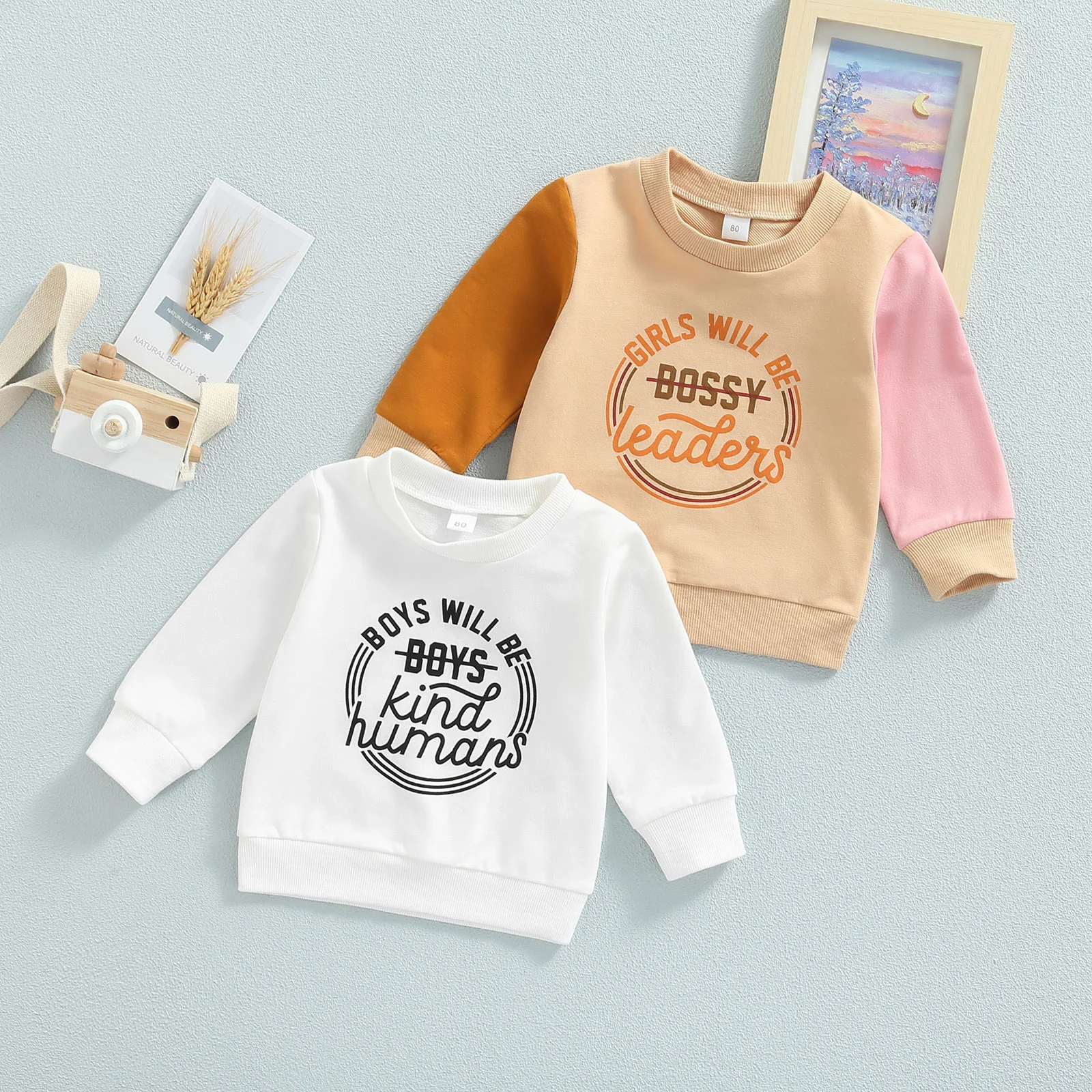 Toddler Baby Girls Boys Long Sleeve Pullover, Letter Printed Round Neck Simple Style Tops, Casual Outdoor Wear Tee Shirt 6m-4t
Toddler Baby Girls Boys Long Sleeve Pullover, Letter Printed Round Neck Simple Style Tops, Casual Outdoor Wear Tee Shirt 6m-4t