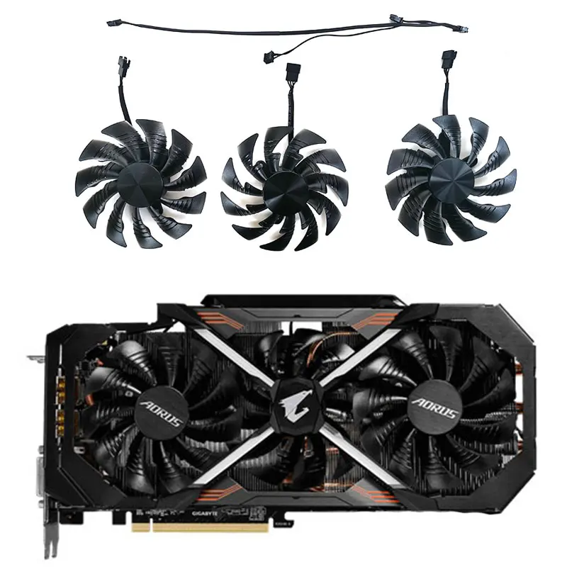 3-piece 4-pin suitable for Gigabyte AORUS GTX 1080Ti Xtreme Edition 11GGPU cooling fan AORUS RTX 2060 Xtreme 6G graphics cardfan
3-piece 4-pin suitable for Gigabyte AORUS GTX 1080Ti Xtreme Edition 11GGPU cooling fan AORUS RTX 2060 Xtreme 6G graphics cardfan