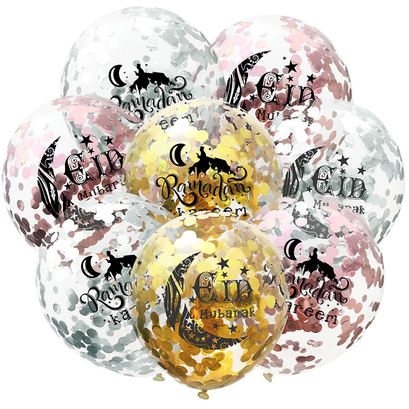 5Pcs 12inch Eid Mubarak Decorations Latex Confetti Balloons DIY Islamic Muslim Ramadan Kareem Festival Party Decor Supplies
5Pcs 12inch Eid Mubarak Decorations Latex Confetti Balloons DIY Islamic Muslim Ramadan Kareem Festival Party Decor Supplies