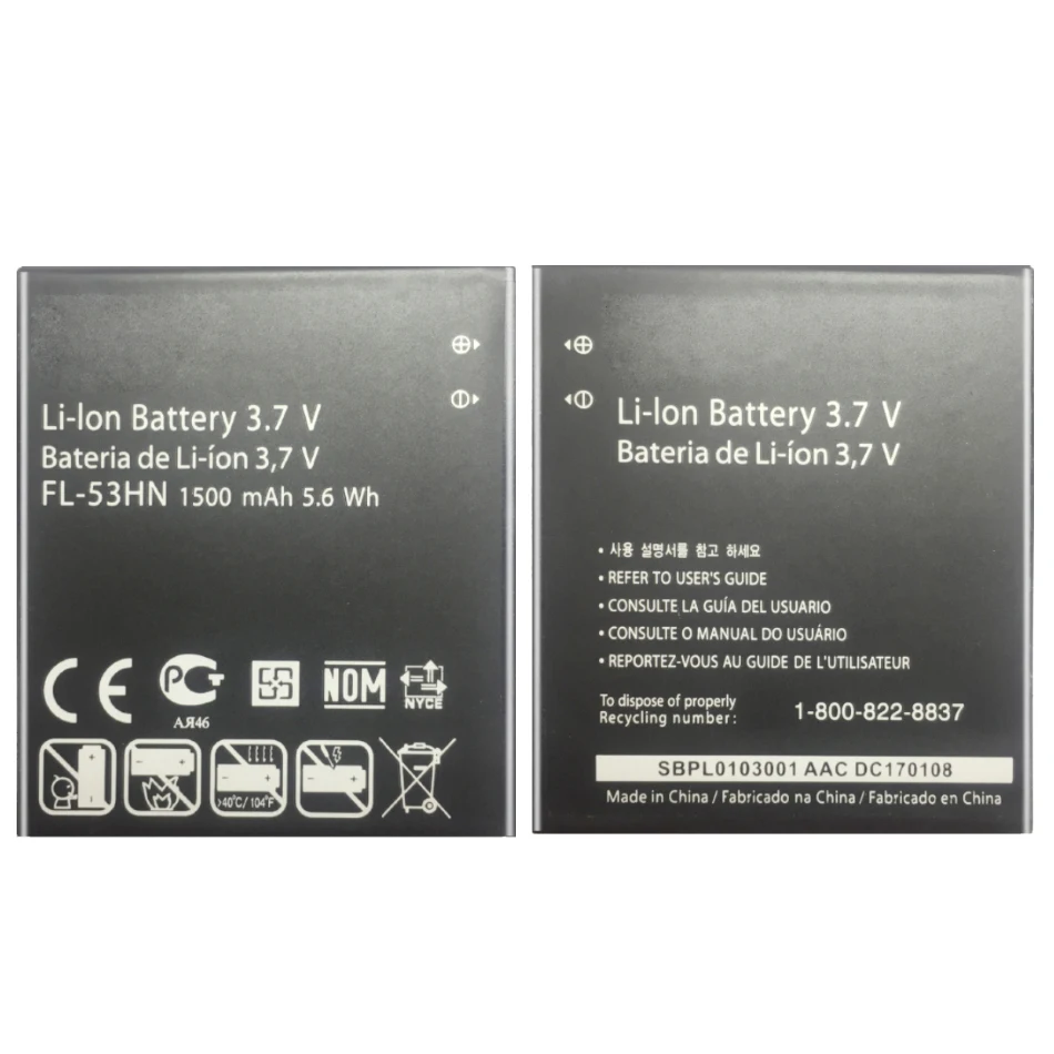 1500mAh FL-53HN Replacement Battery For LG P990 Optimus 2X / 3D P920 P925 P993 P999 C729 SU660 + Tracking Number
1500mAh FL-53HN Replacement Battery For LG P990 Optimus 2X / 3D P920 P925 P993 P999 C729 SU660 + Tracking Number