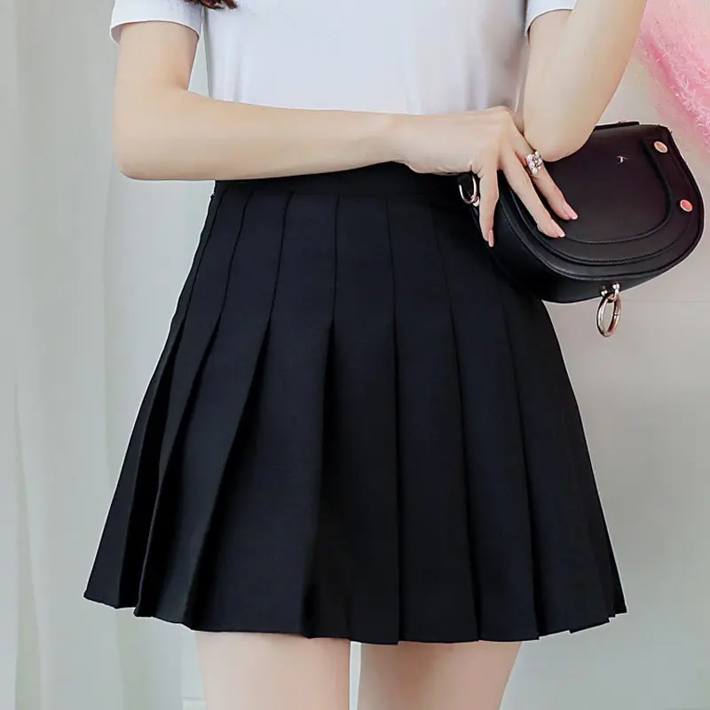 Women High Waist Pleated Skirt y2k Summer Casual Kawaii A-line Plaid black tennis Japanese School Uniform Mini Skirts for Girls 
Women High Waist Pleated Skirt y2k Summer Casual Kawaii A-line Plaid black tennis Japanese School Uniform Mini Skirts for Girls