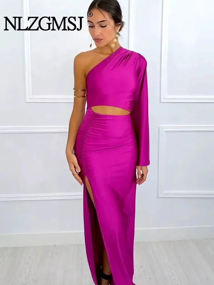 Nlzgmsj TRAF Women Sexy Side Split Prom Dresses with Beaded Ruched One Shoulder Long Sleeve Cocktail Party Evening Dress
Nlzgmsj TRAF Women Sexy Side Split Prom Dresses with Beaded Ruched One Shoulder Long Sleeve Cocktail Party Evening Dress