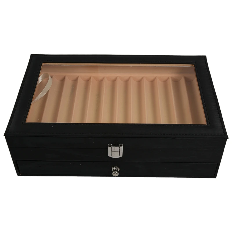 24 Pen Fountain Wood Display Case Holder Wooden Pen Box Storage Collector Organizer Box Black
24 Pen Fountain Wood Display Case Holder Wooden Pen Box Storage Collector Organizer Box Black